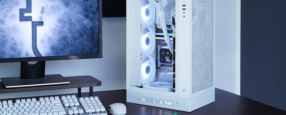 DEEP COOL ホワイトPCケース with power supply CyberPowerPC Gamer Supreme Liquid Cool Gaming Desktop, Intel