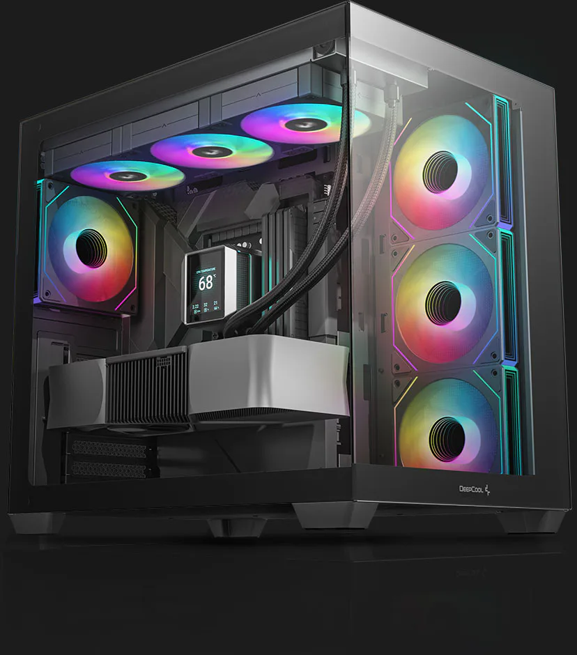 ★DeepCool CG530 4F WH ARGBファン4基標準搭載 CG530 4F - DeepCool