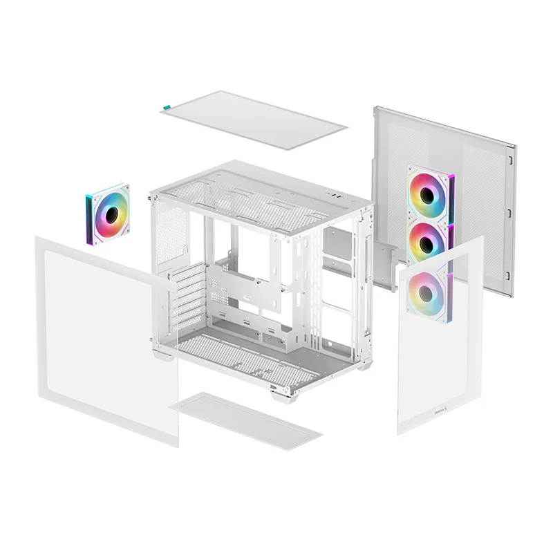 DEEPCOOL PCケース CG530 4F WH ホワイト DeepCool CG530 4F WH Unboxing Review | White Gaming PC Case