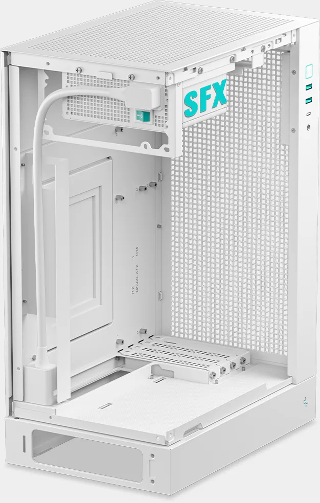 Gabinete Compacto DeepCool CH170 Plus Mesh Branco para Placa Mãe