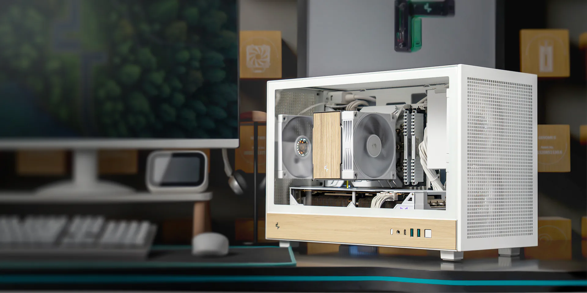 CH260 WOOD WH - DeepCool