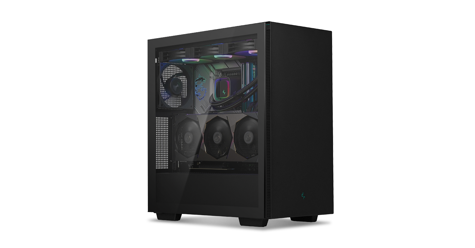 DeepCool CH510 WH ミッドタワー ATXケース 磁気強化ガラス-