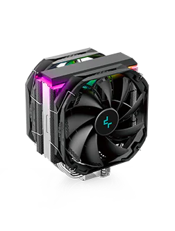 Ventilateur PC MCPU-VR Blanc 180W TDP Double Miroir Infini ARGB 4 Heatpipes