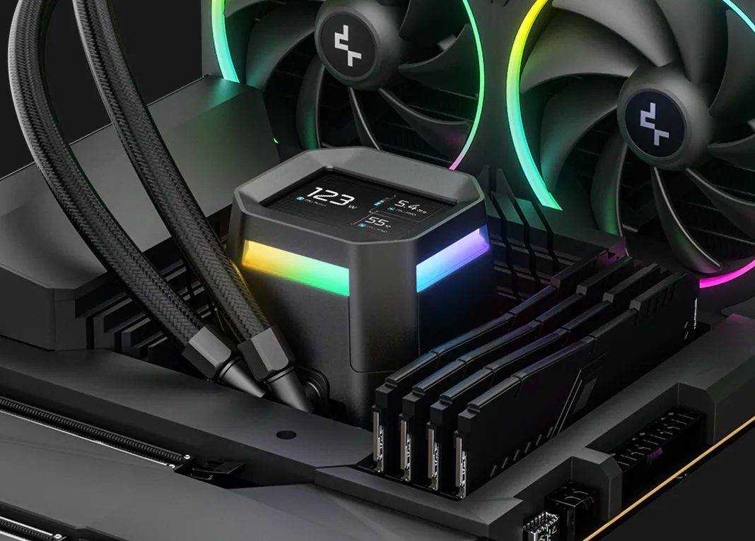 DeepCool LM240 240mm ARGB AIO Liquid CPU Cooler - Black - Wootware