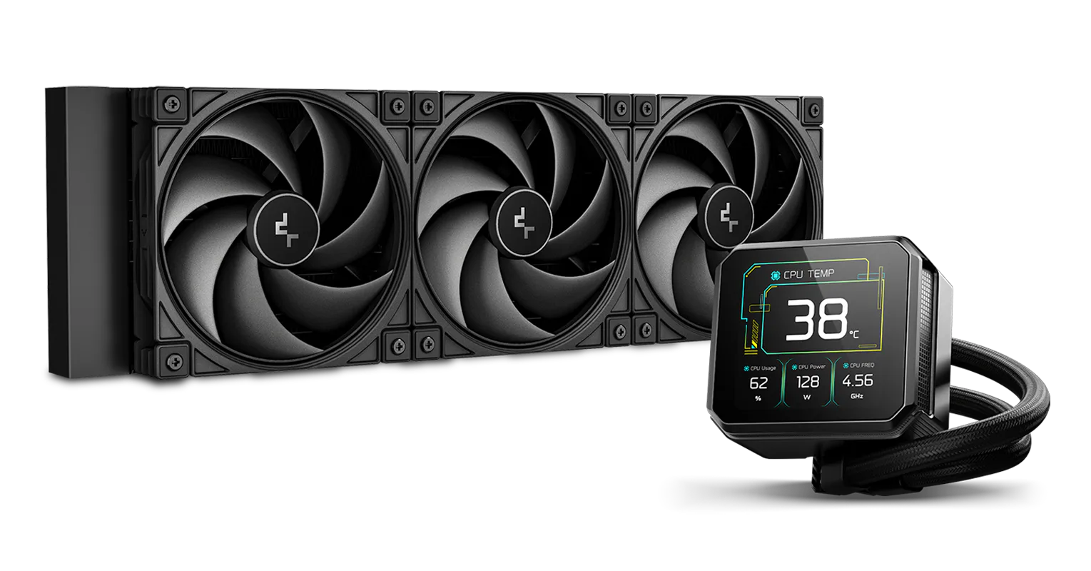 DeepCool SPARTACUS 360 siyah 360 mm radyatör, pompa ve fanlar