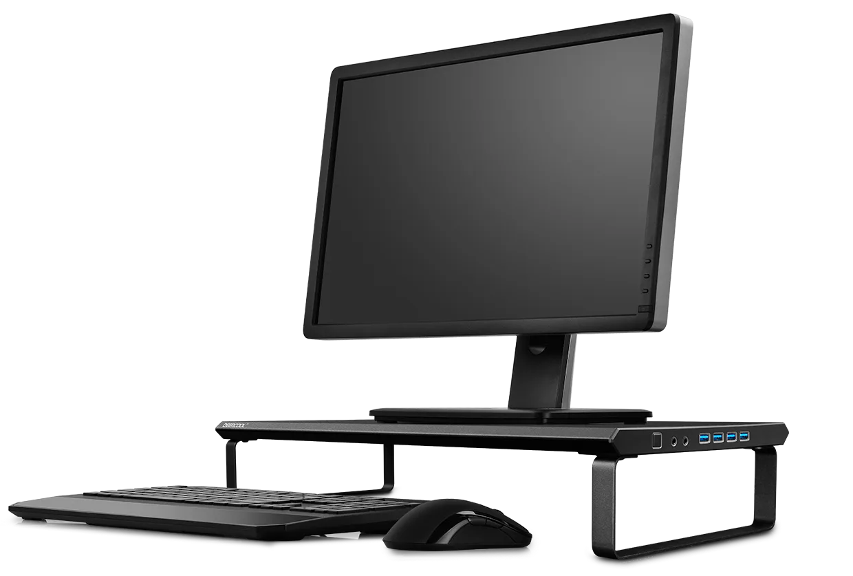 DeepCool M-Desk F3 Supporto per Monitor e Laptop 4 USB 2.0 Desktop Monitor Elevator